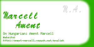 marcell ament business card